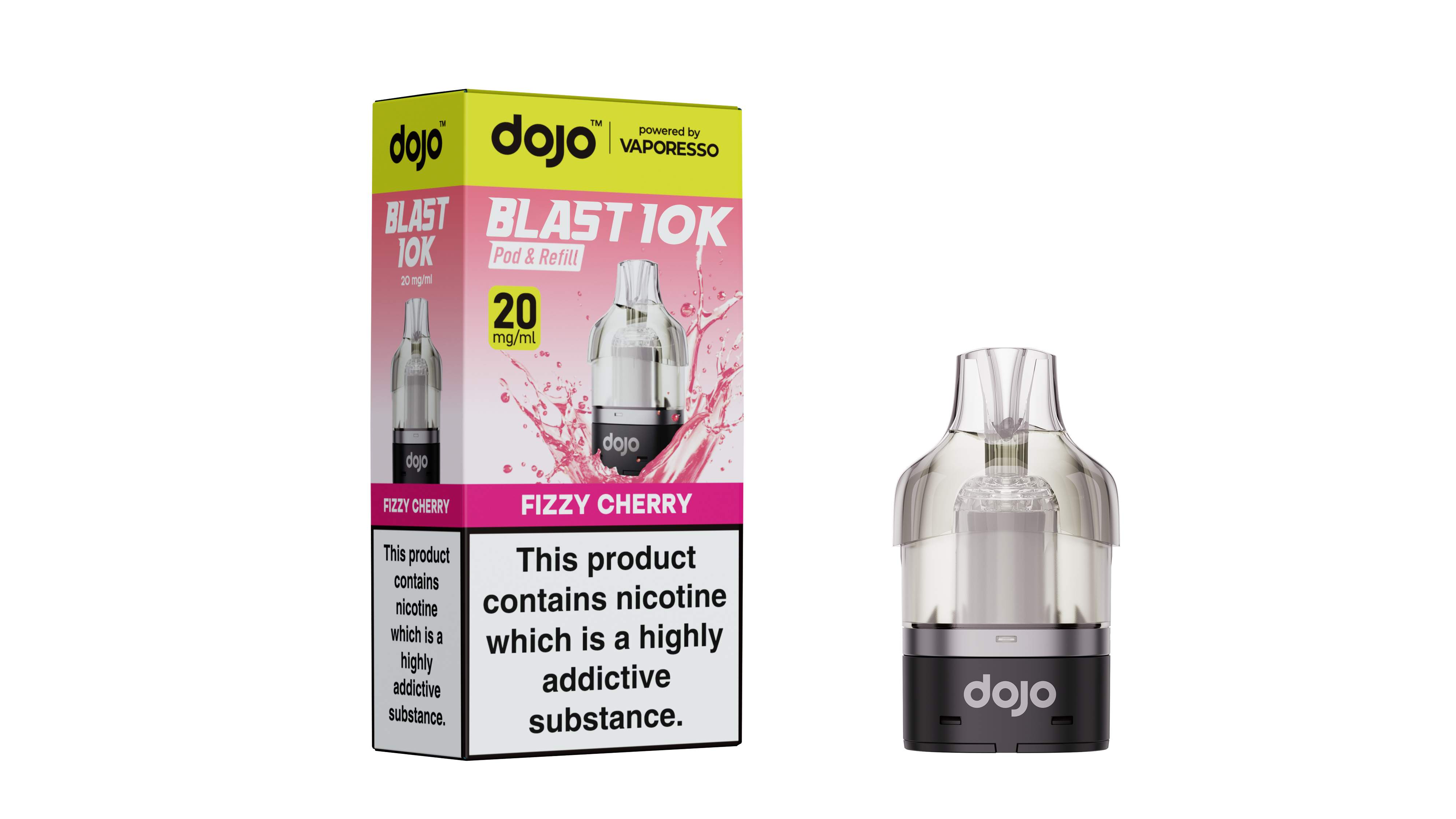 Fizzy Cherry – Vaporesso DOJO Blast 10K Prefilled Pods – 20mg